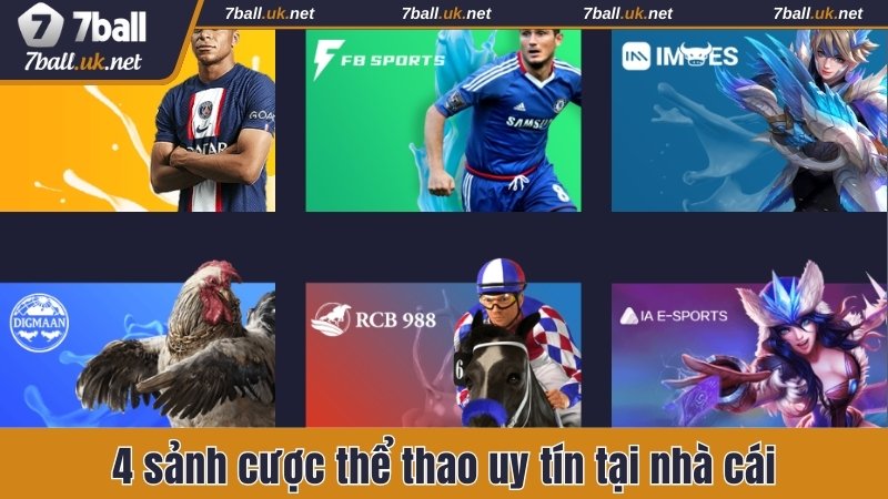 4 sảnh cược thể thao uy tín tại nhà cái