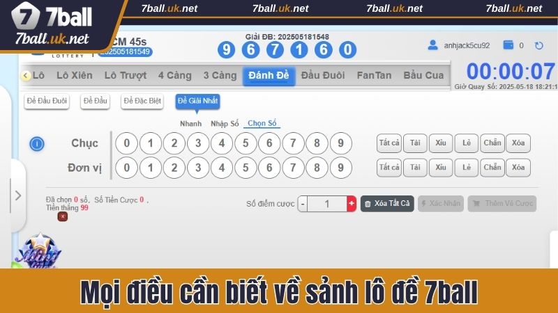 Mọi điều cần biết về sảnh lô đề 7ball