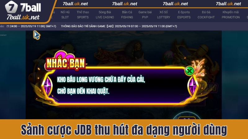 Sảnh cược JDB thu hút người dùng nhờ cách chơi mới lạ